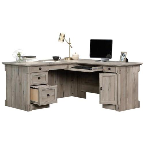 L-Shape Executive Desk with Drawers and File Drawer K372