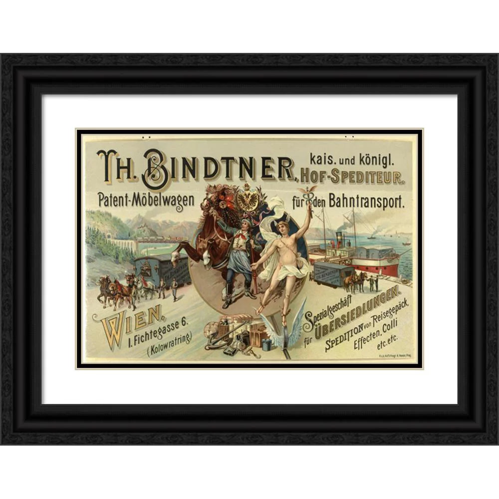 Black Ornate Framed Double Matted Museum Art Print Q844177