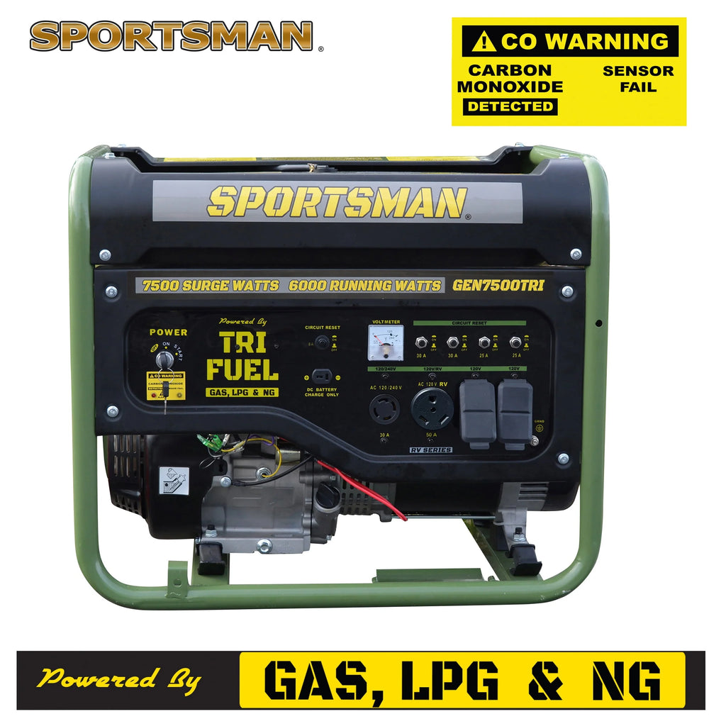 7500 Watts Portable Tri-Fuel Generator A839475
